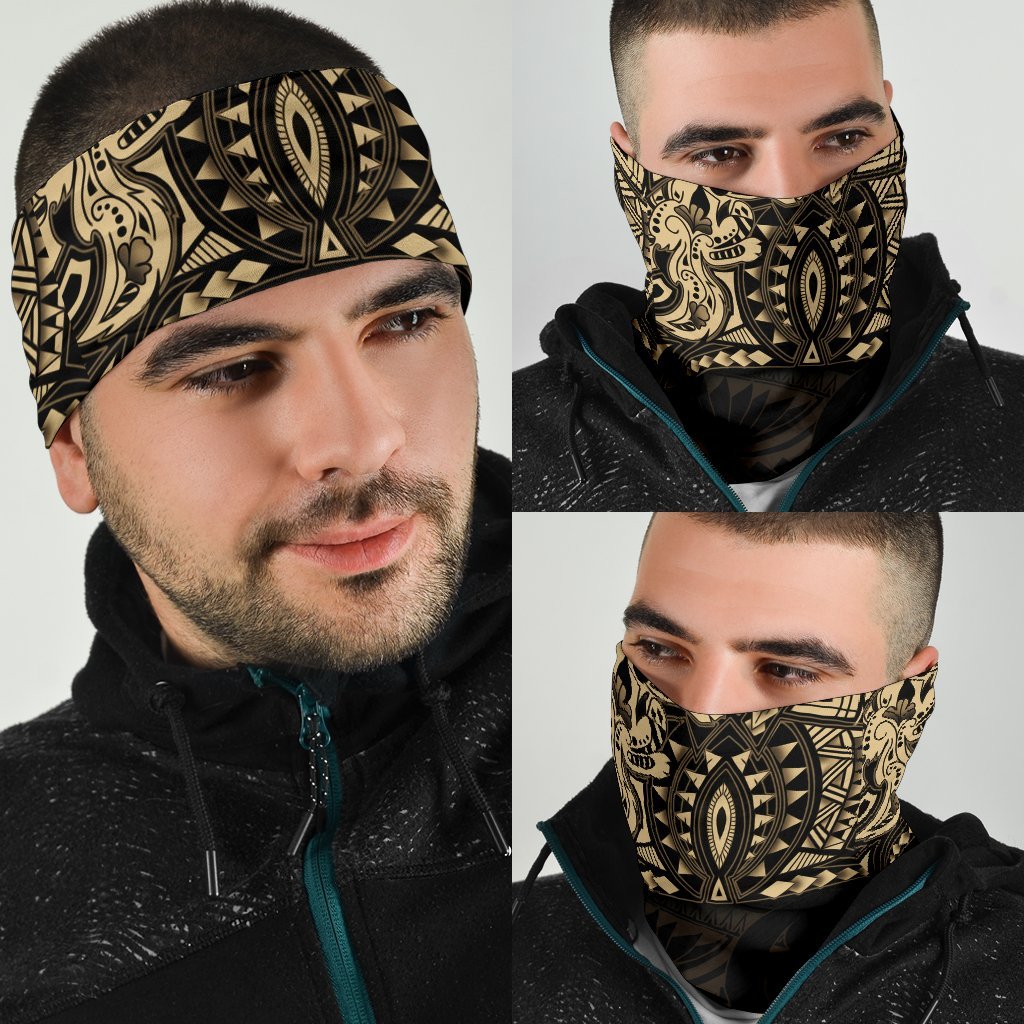 New Zealand Wolf Maori Tattoo Bandana - Gold - Vibe Hoodie Shop