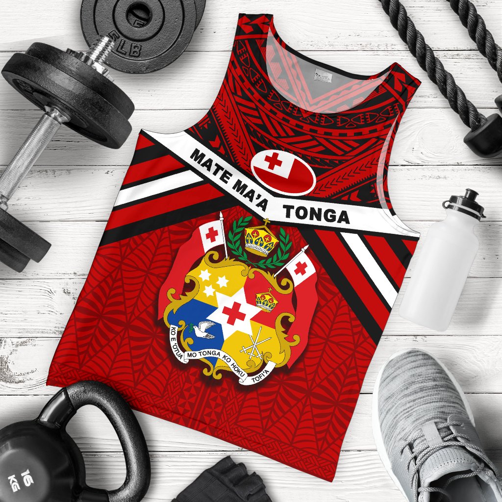 Tonga Rugby Men Tank Top - Mate Ma'a Tonga - Vibe Hoodie Shop