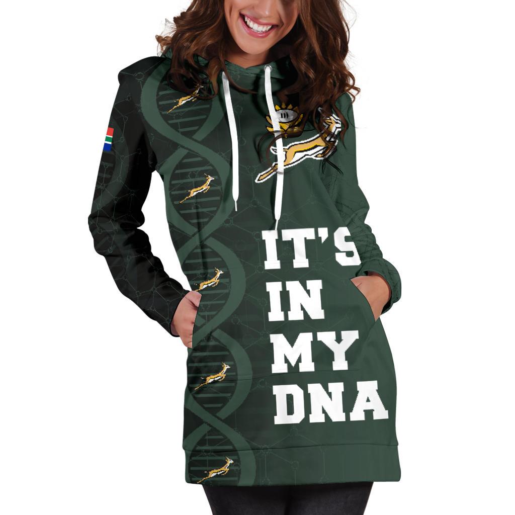 South Africa Springboks Dna Hoodie Dress - Vibe Hoodie Shop