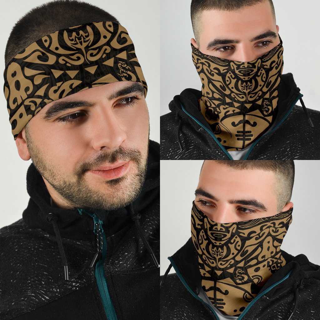 New Zealand Maori Tangaroa Tattoo Bandana - Golden - Vibe Hoodie Shop