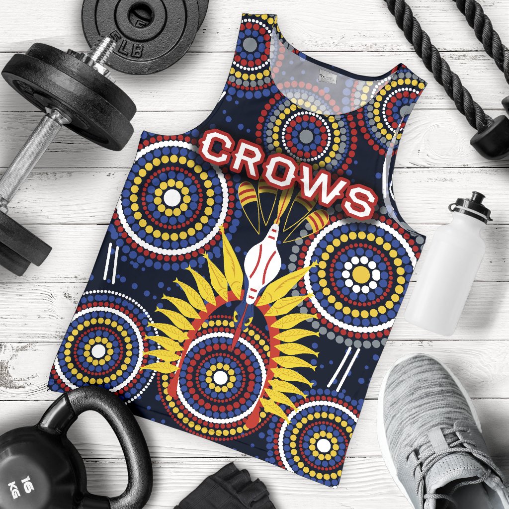 Adelaide Men's Tank Top Original Indigenous Crows - Vibe Hoodie Shop