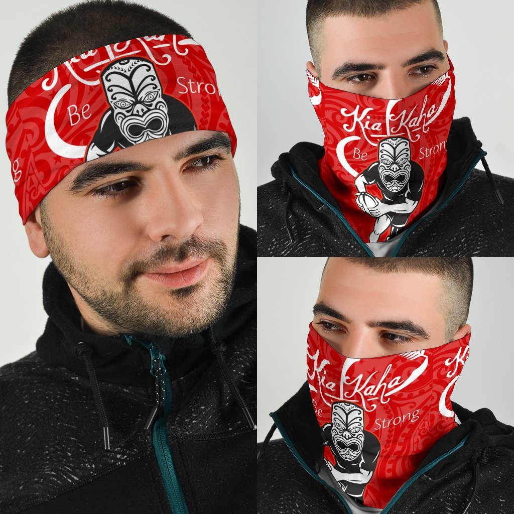 New Zealand Bandana Rugby Kia Kaha Be Strong Red 2 - Vibe Hoodie Shop
