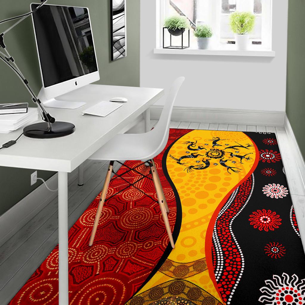 Aboriginal Rugs - Koori Dot Acrylic Paint and Dreamtime Dance - Vibe Hoodie Shop