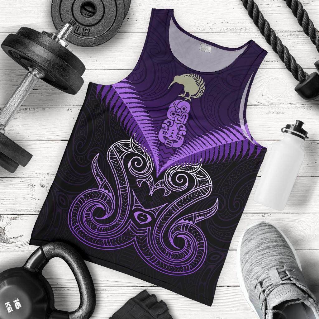 Maori Manaia New Zealand Men Tank Top Purple - Vibe Hoodie Shop