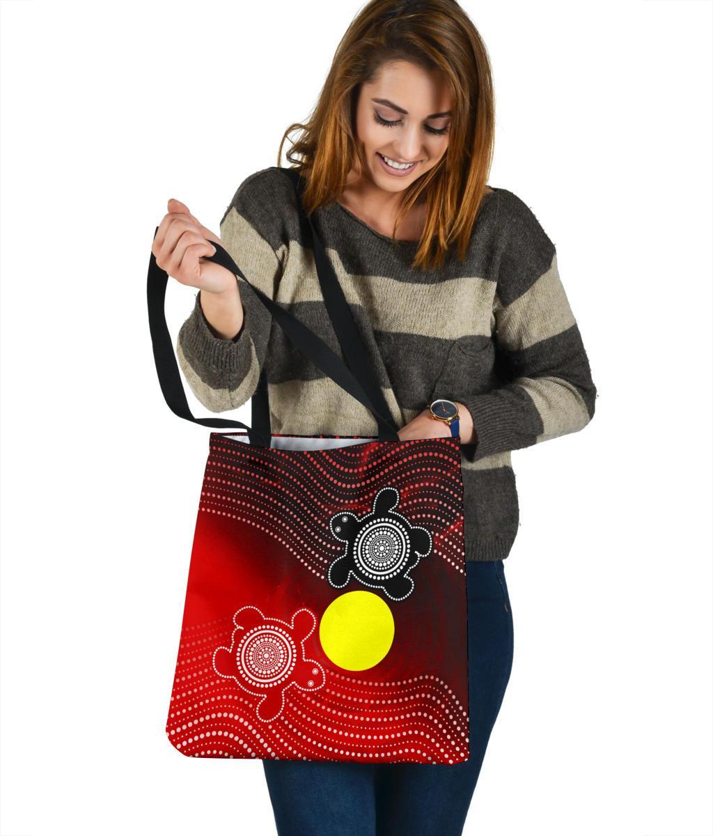 aboriginal-tote-bags-indigenous-circle-dot-painting-style