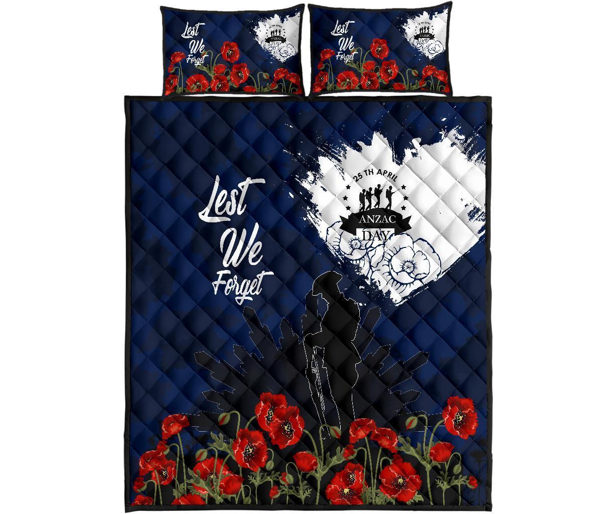 ANZAC Day Quilt Bed Set - Australia ANZAC Day 2021 - Vibe Hoodie Shop