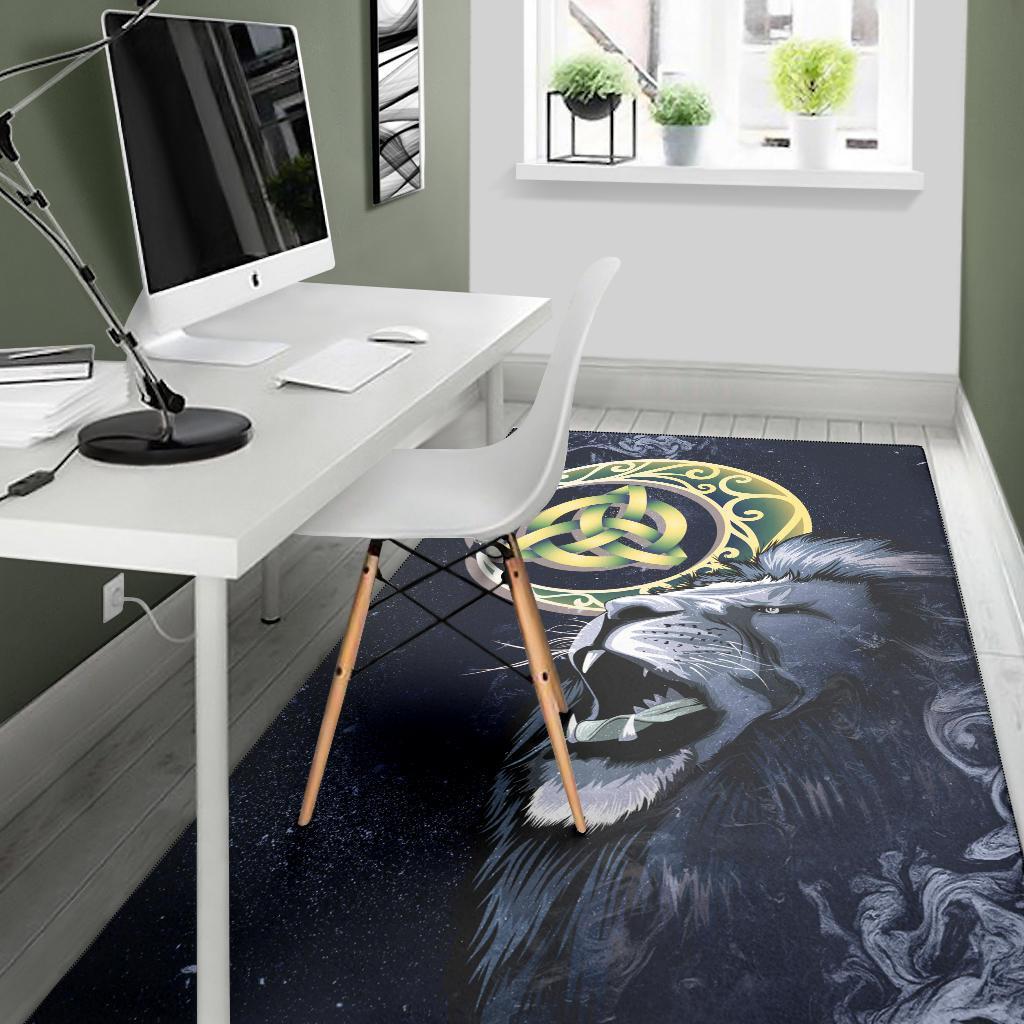 Scotland Area Rug - Scottish Lion and Celtic Moon - Vibe Hoodie Shop