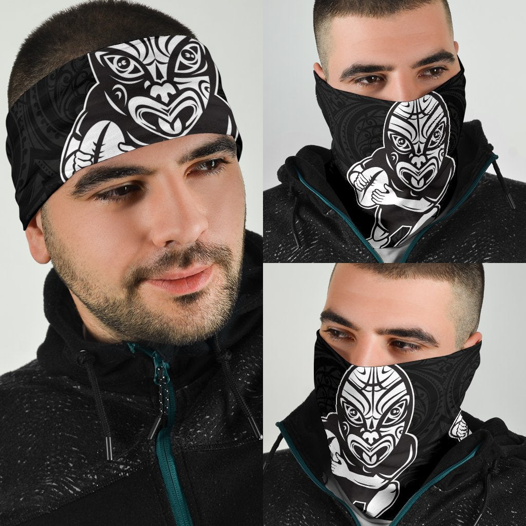 New Zealand Neck Geiter Rugby with Haka Face - Vibe Hoodie Shop
