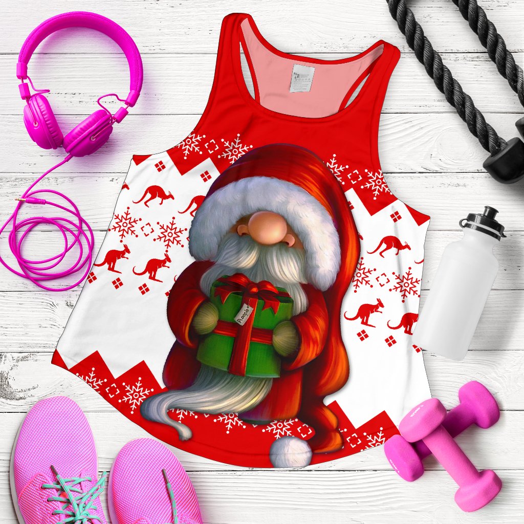 Australia Christmas Racerback Tank - Christmas Gnome Tank Top - Vibe Hoodie Shop