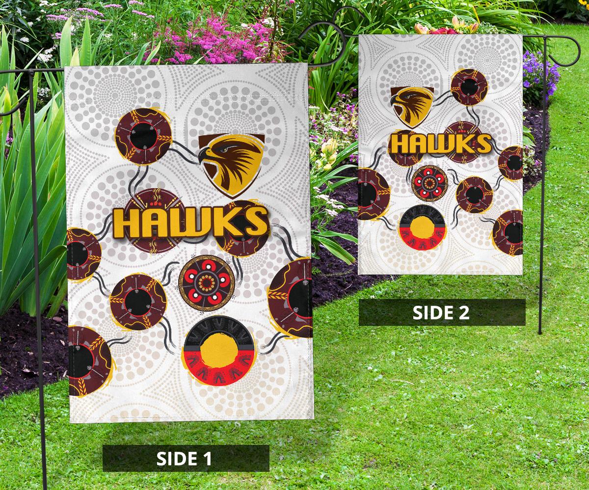 Hawthorn Flag Hawks Indigenous - White - Vibe Hoodie Shop