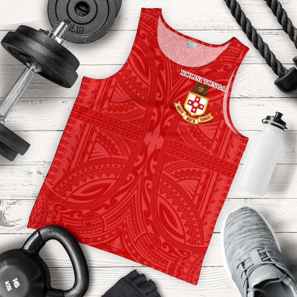 Kolisi Tonga Men's Tank Top Mate Ma'a Tonga Unique Rugby Style - Vibe Hoodie Shop