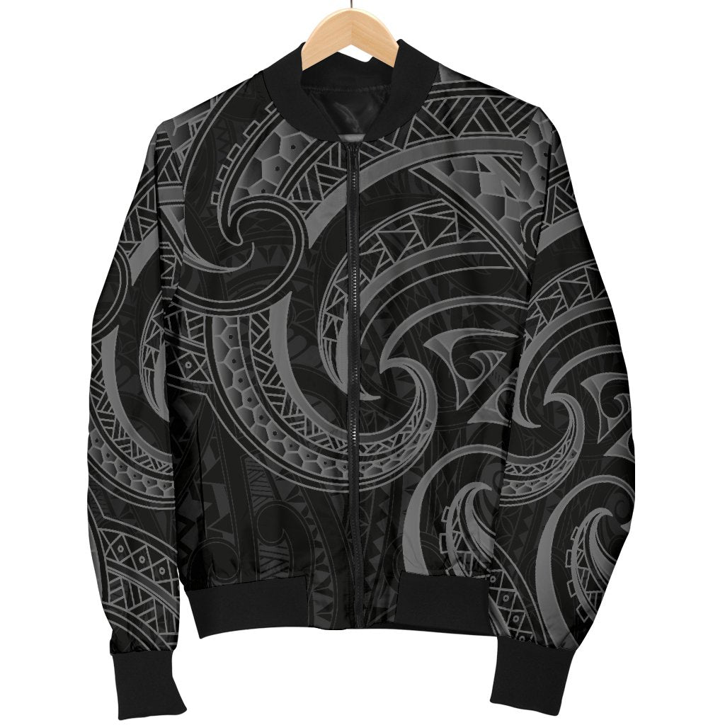New Zealand Maori Mangopare Men Bomber Jacket Polynesian - Black - Vibe Hoodie Shop
