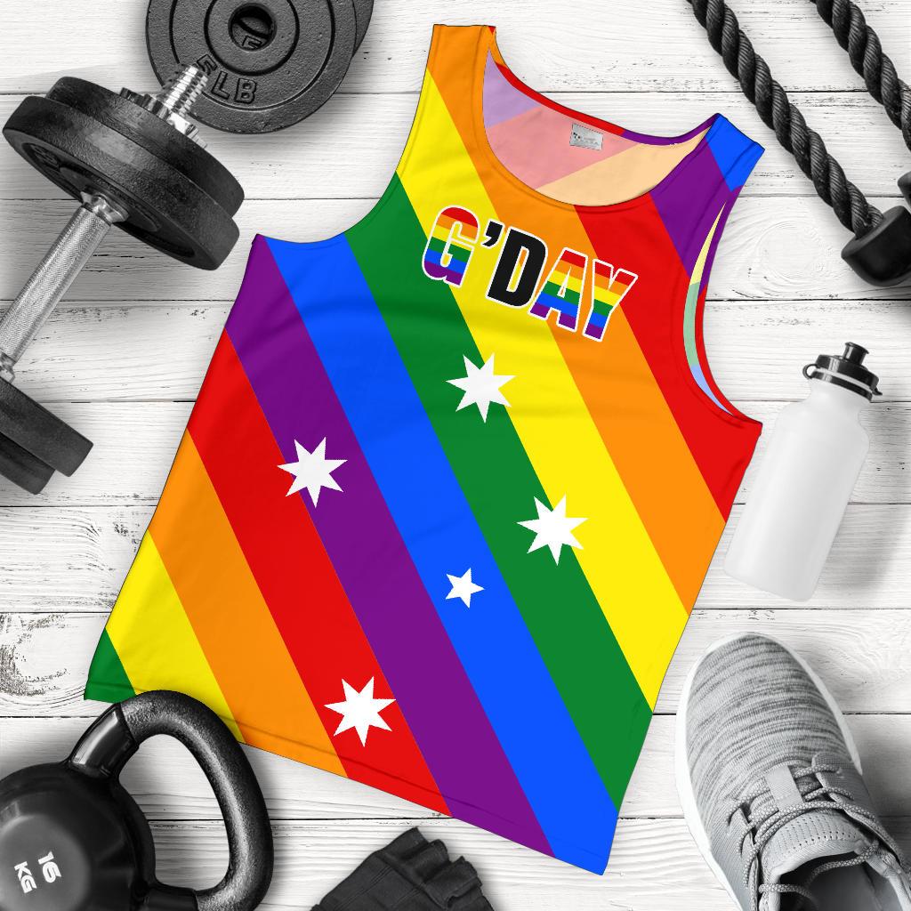 Men Tank Top - G Day Mens Tank Lgbt Color - Vibe Hoodie Shop