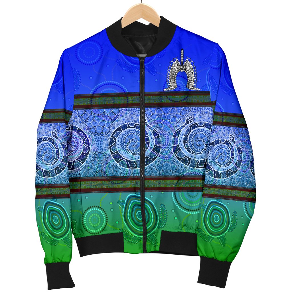 Women Bomber Jacket - Turtle With Dhari Mask Snake Patterns - - Vibe Hoodie Shop