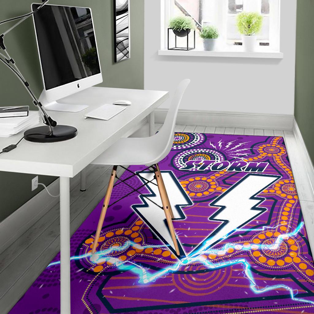 Storm Area Rug Melbourne Indigenous Thunder - Vibe Hoodie Shop