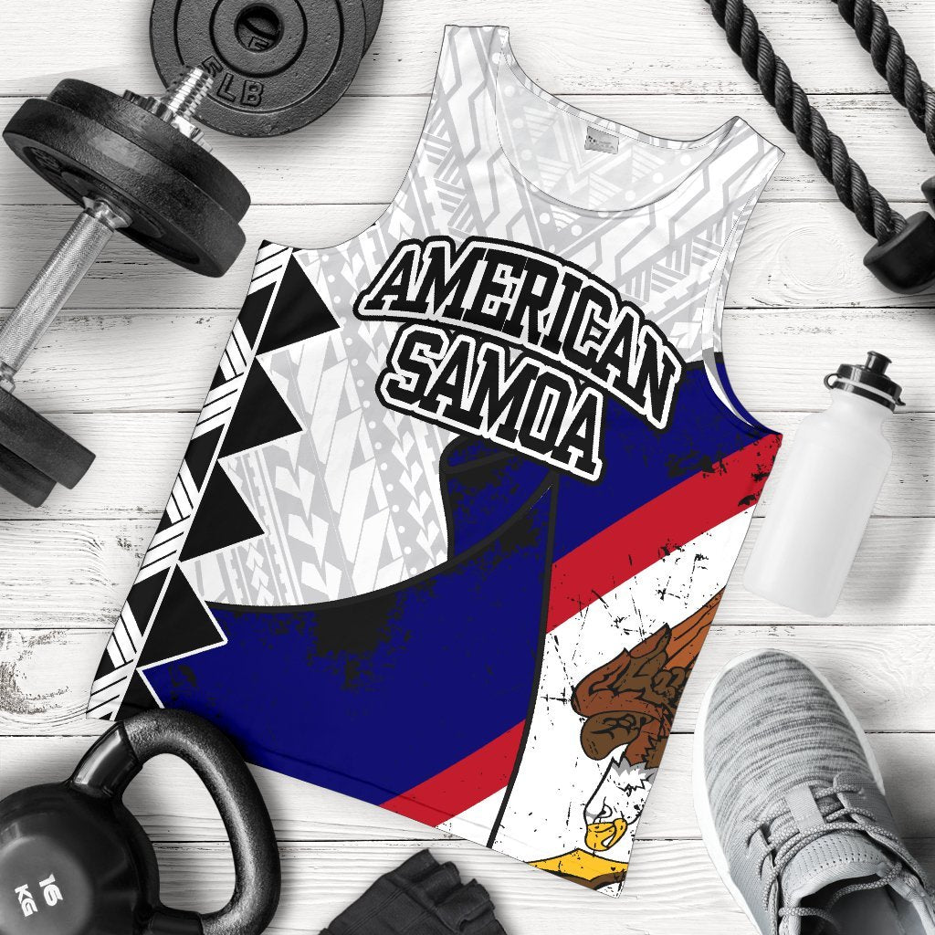 American Samoa Special White Men's Tank Top - Vibe Hoodie Shop