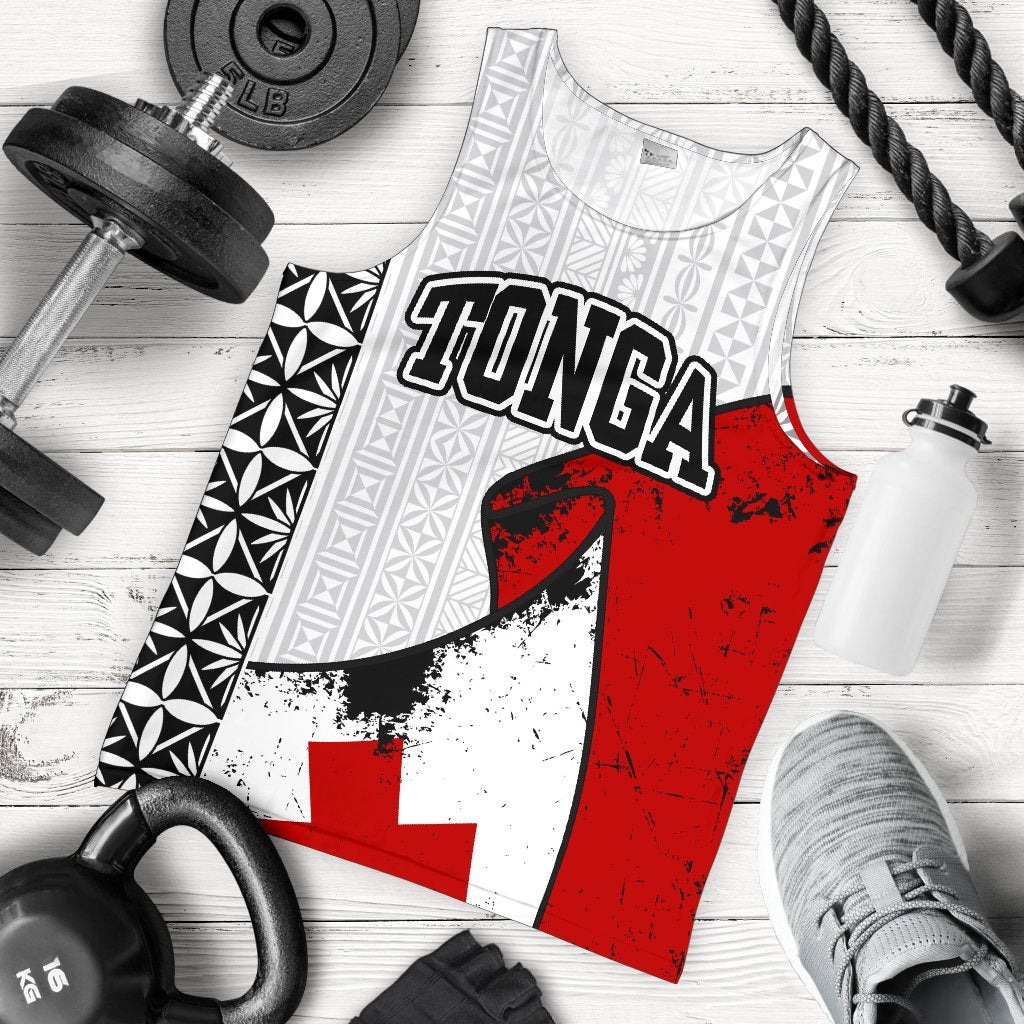 Tonga Special White Men's Tank Top - Vibe Hoodie Shop