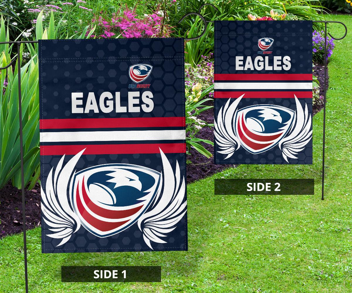 USA Rugby Flag Eagles Simple Style - Full Navy - Vibe Hoodie Shop