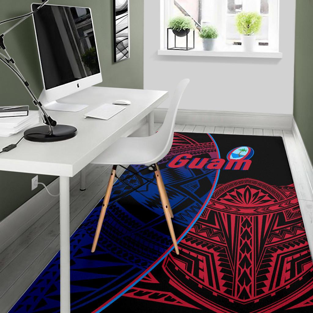 Guam Rugby Area Rug Impressive Version - Vibe Hoodie Shop