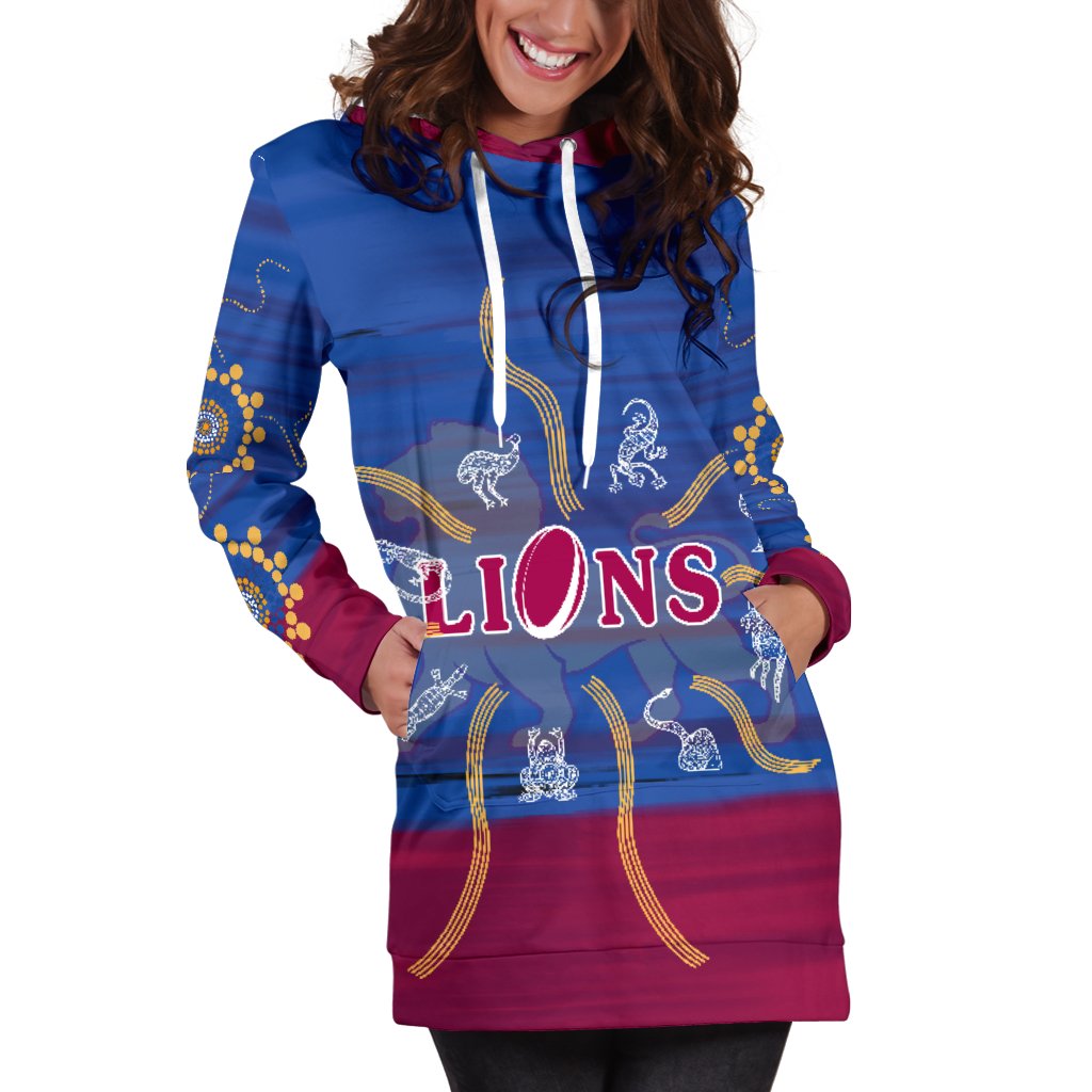 Brisbane Women's Hoodie Dress Proud Lions Simple - Vibe Hoodie Shop