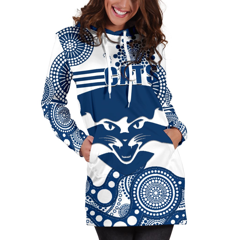 Cats Hoodie Dress Geelong Indigenous - Vibe Hoodie Shop