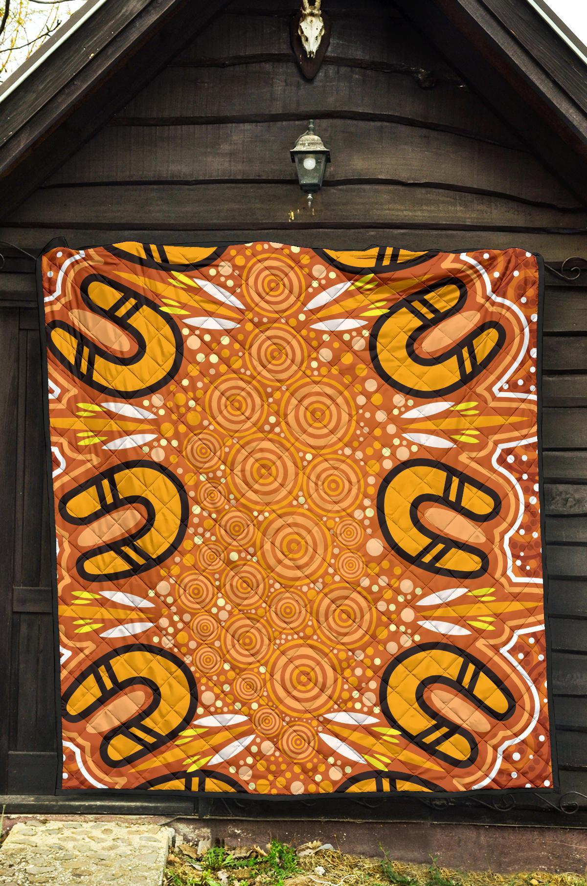 Aboriginal Premium Quilt - Indigenous Art Patterns Ver03 - Vibe Hoodie Shop