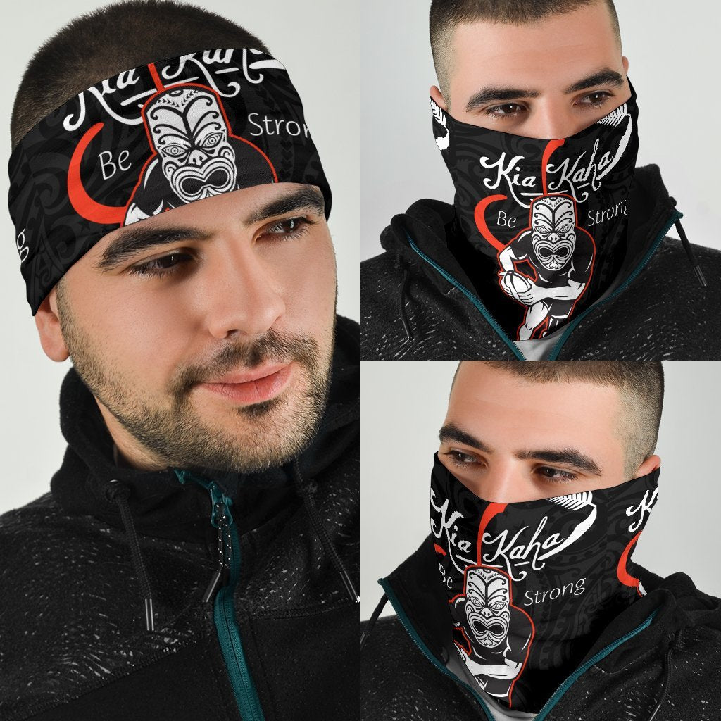 New Zealand Bandana Rugby Kia Kaha Be Strong Black - Vibe Hoodie Shop
