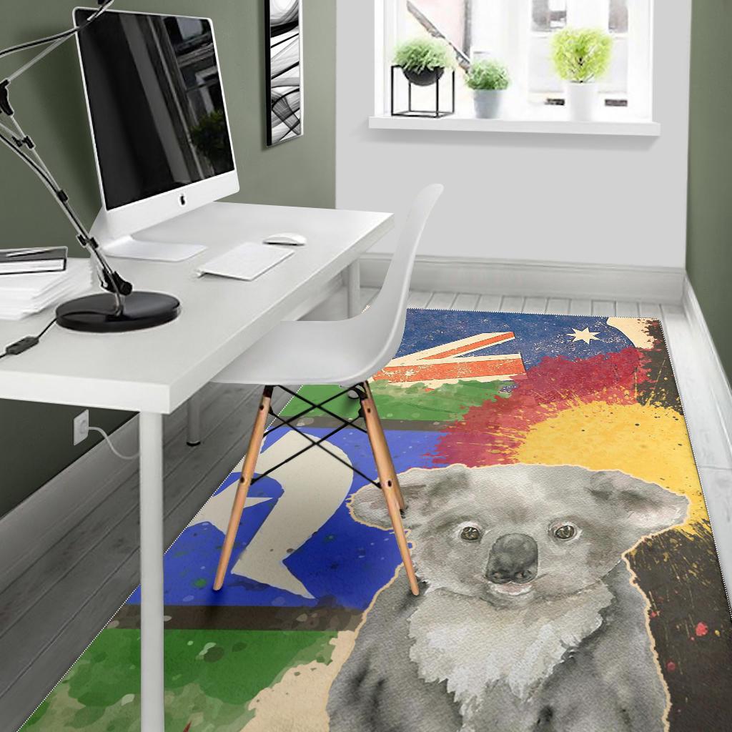 Area Rug - Flag Combination with Koala - Vibe Hoodie Shop