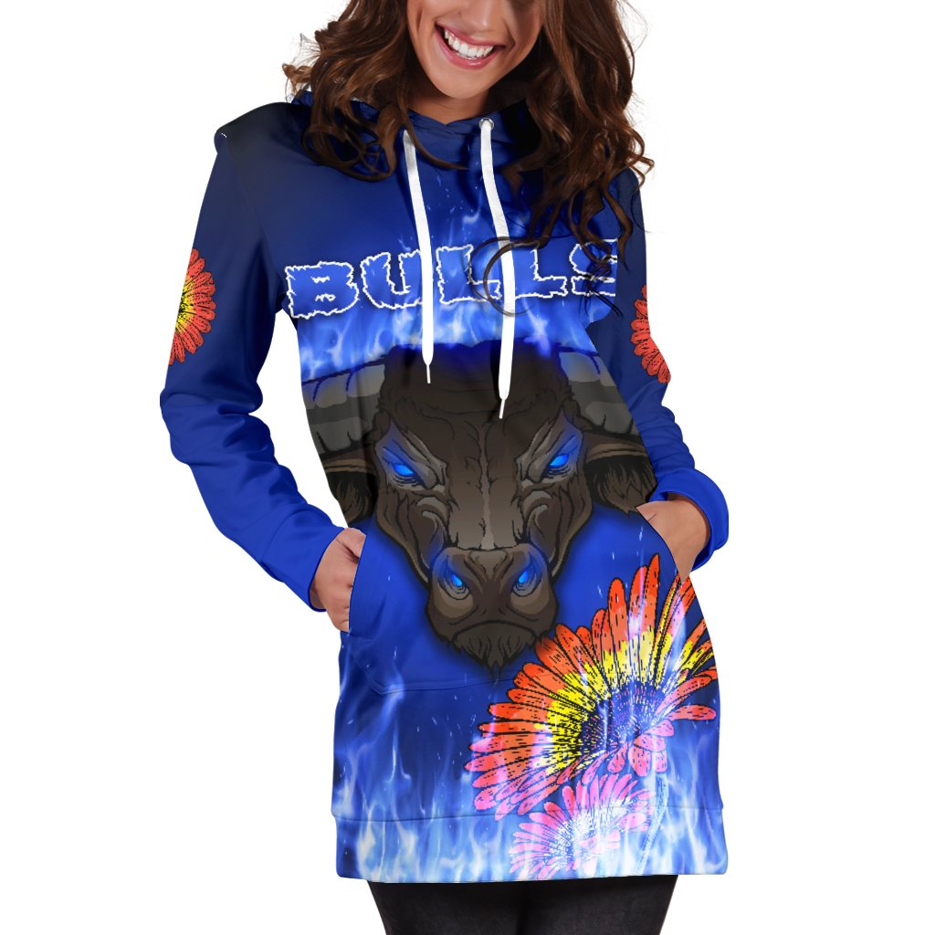 Blue Super Rugby Hoodie Dress Bulls Barberton Daisy - Vibe Hoodie Shop