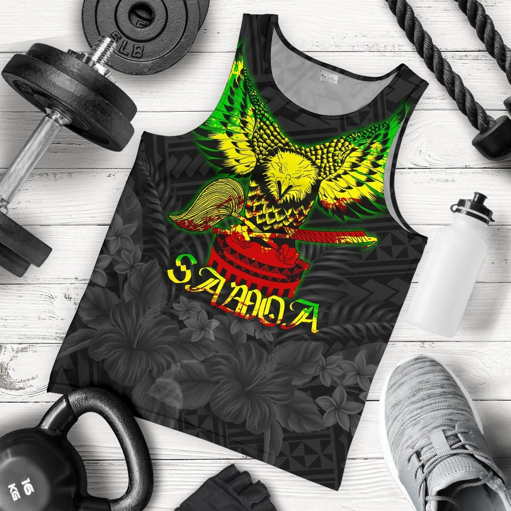 American Samoa Eagle With Seal Men Tank Top Rasta - Vibe Hoodie Shop