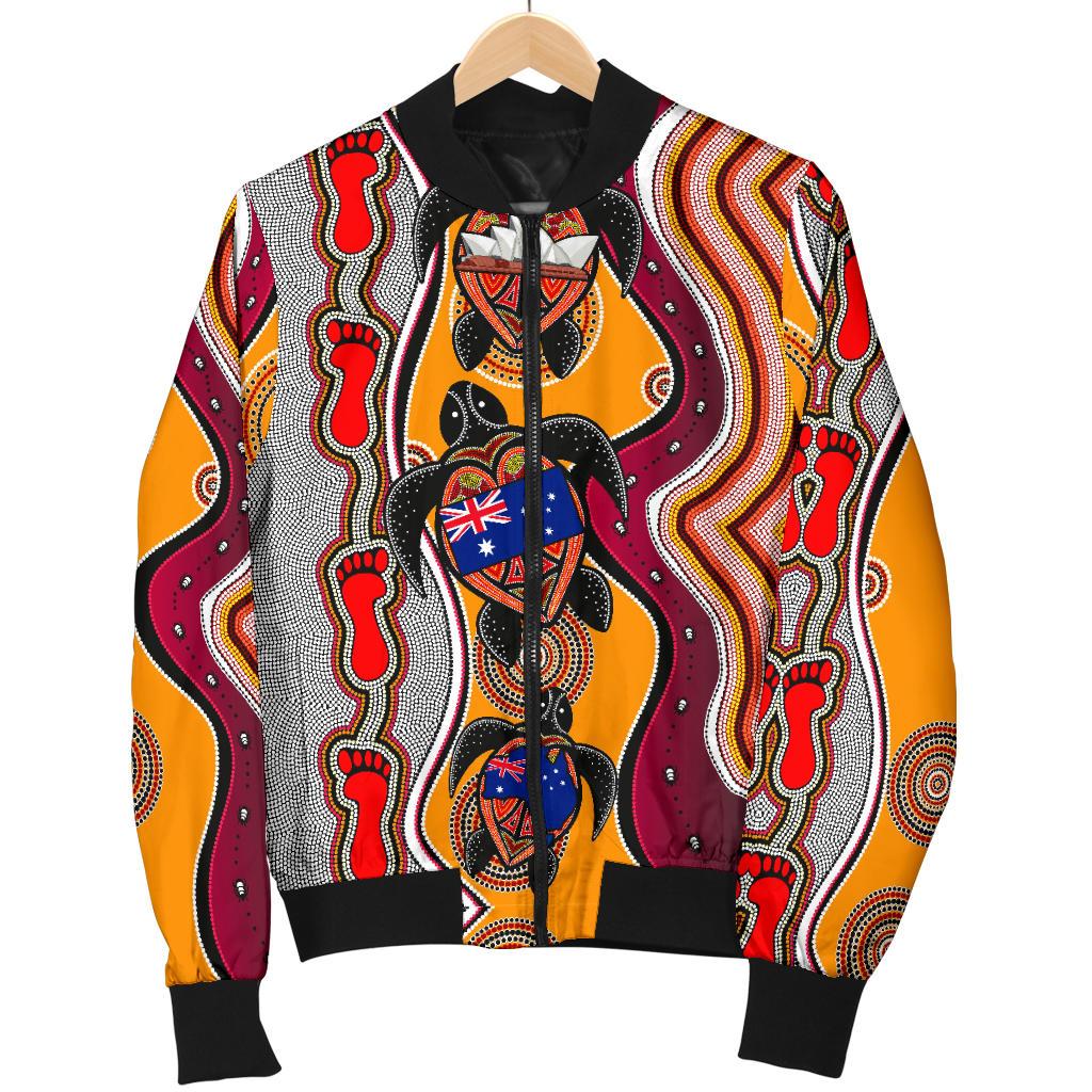 Bomber Jacket - Aboriginal Patterns Jacket Turtle - Men - Vibe Hoodie Shop