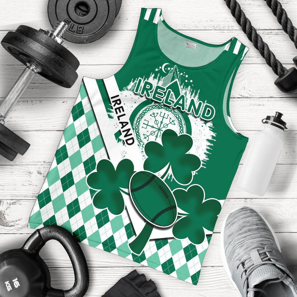 Ireland Rugby Shamrock Men Tank Top Mix Irish Celtic - Vibe Hoodie Shop