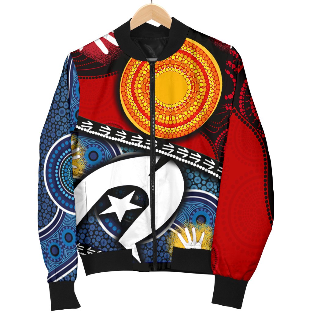 Bomber Jacket - Australian NAIDOC Aboriginal and Torres Strait Islands Flags - Vibe Hoodie Shop