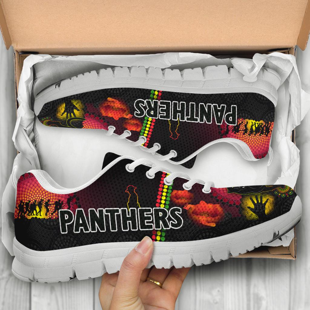 Penrith Sneakers Indigenous Panthers ANZAC Day Lest We Forget - Vibe Hoodie Shop