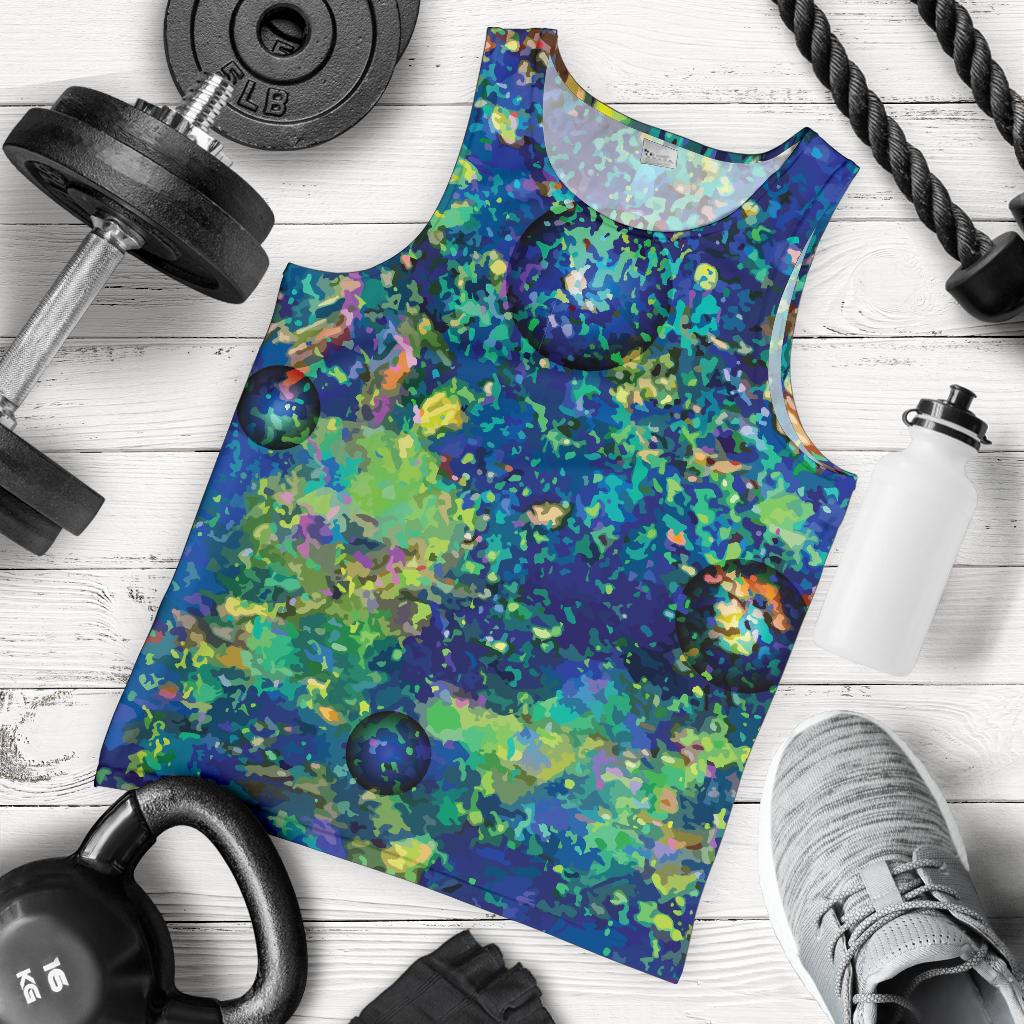 Australia Men Tank Top - Opal Gemstone Mens Tank Color Art - Vibe Hoodie Shop