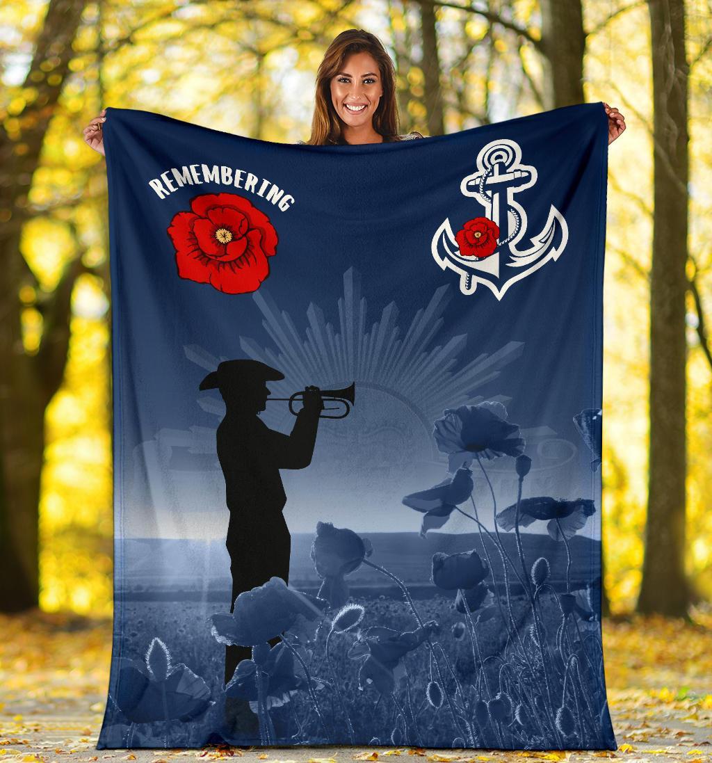 Australia Navy ANZAC Premium Blanket - Remembering Our Heroes - Vibe Hoodie Shop