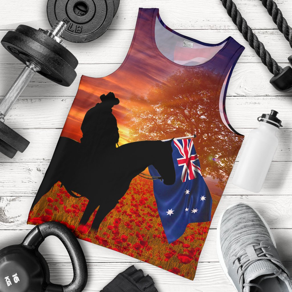 ANZAC Day 2021 Men's Tank Top - Lest We Forget - Vibe Hoodie Shop