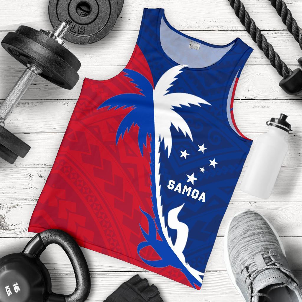 Samoa Coconut Tree Men's Tank Top - Vibe Hoodie Shop