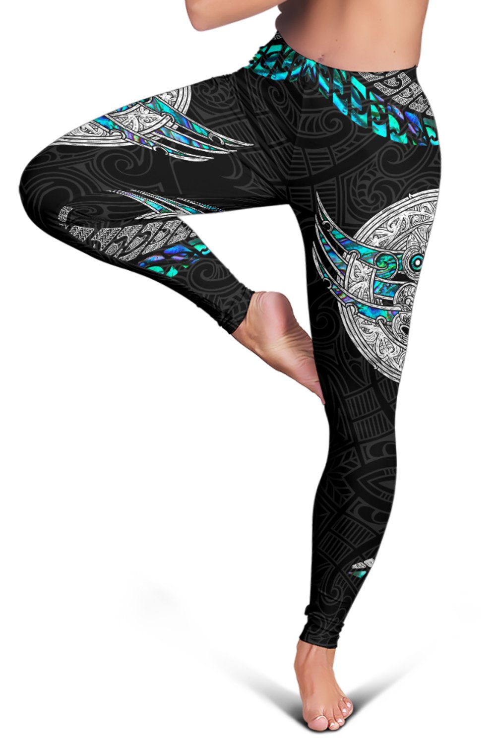 Maori New Zealand Women's Leggings Hei Tiki Sport Style - Vibe Hoodie Shop