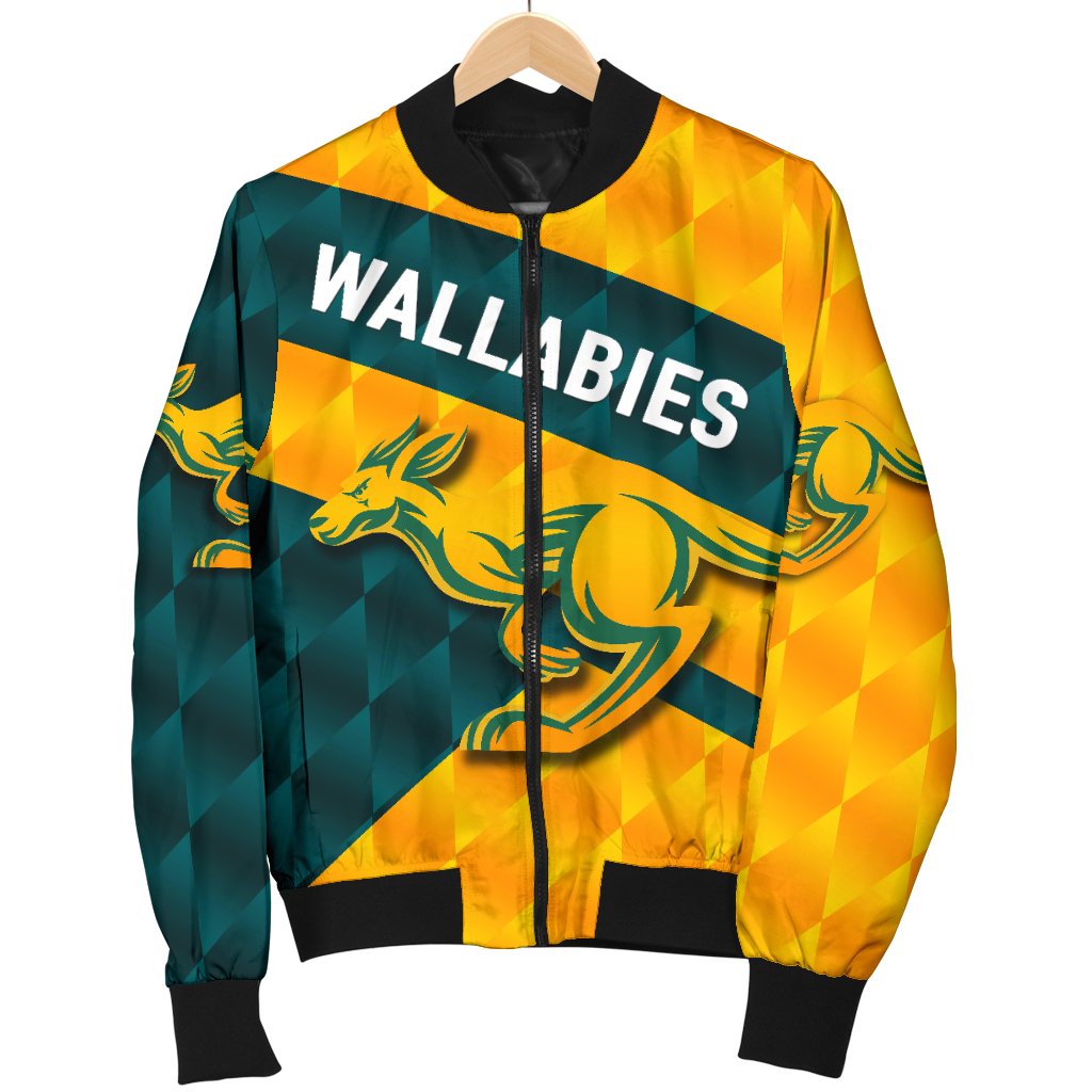 Wallabies Men Bomber Jacket Sporty Style - Vibe Hoodie Shop