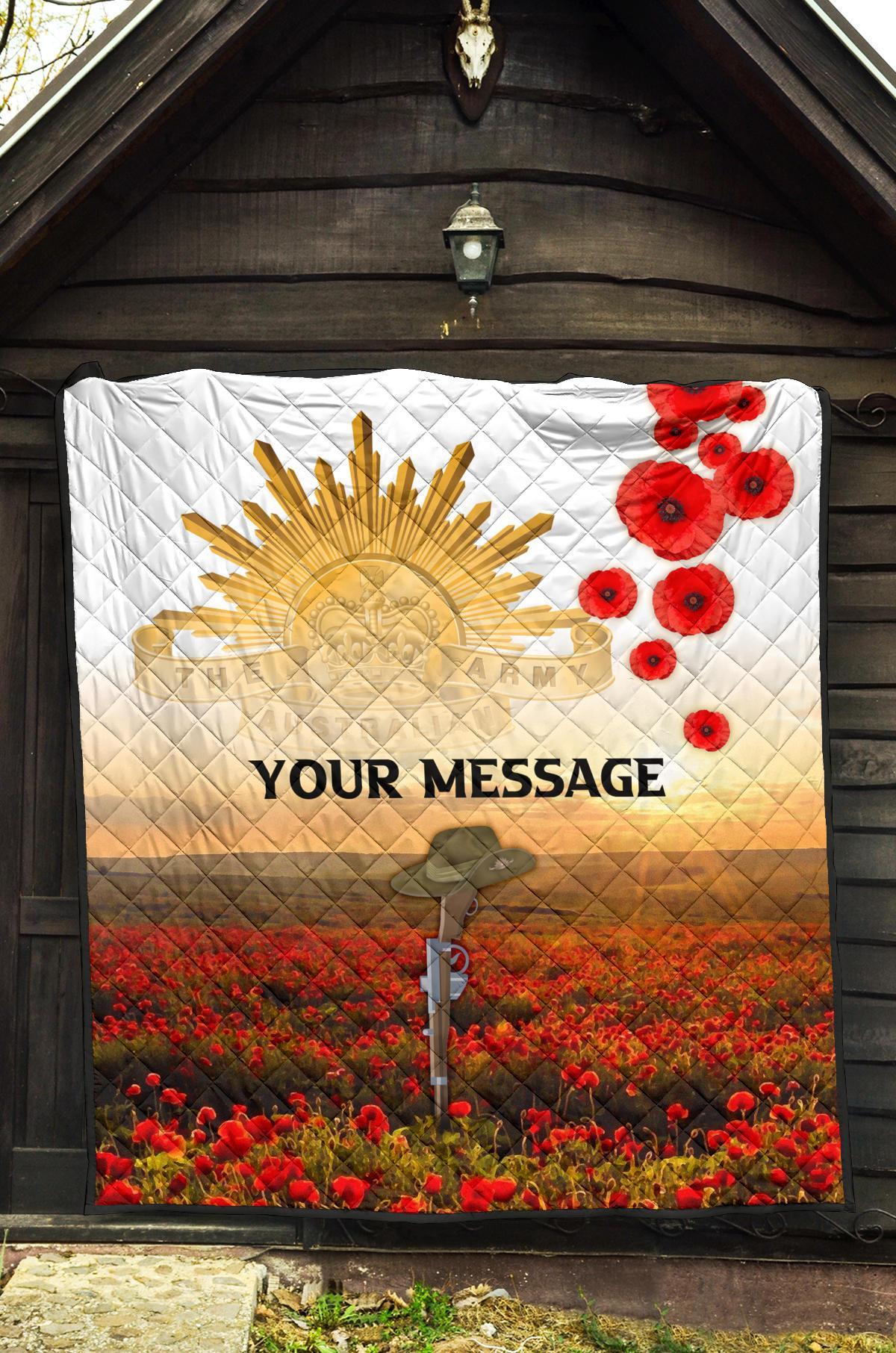 Custom ANZAC Day 2021 Premium Quilt - We Will Remember Them - Vibe Hoodie Shop
