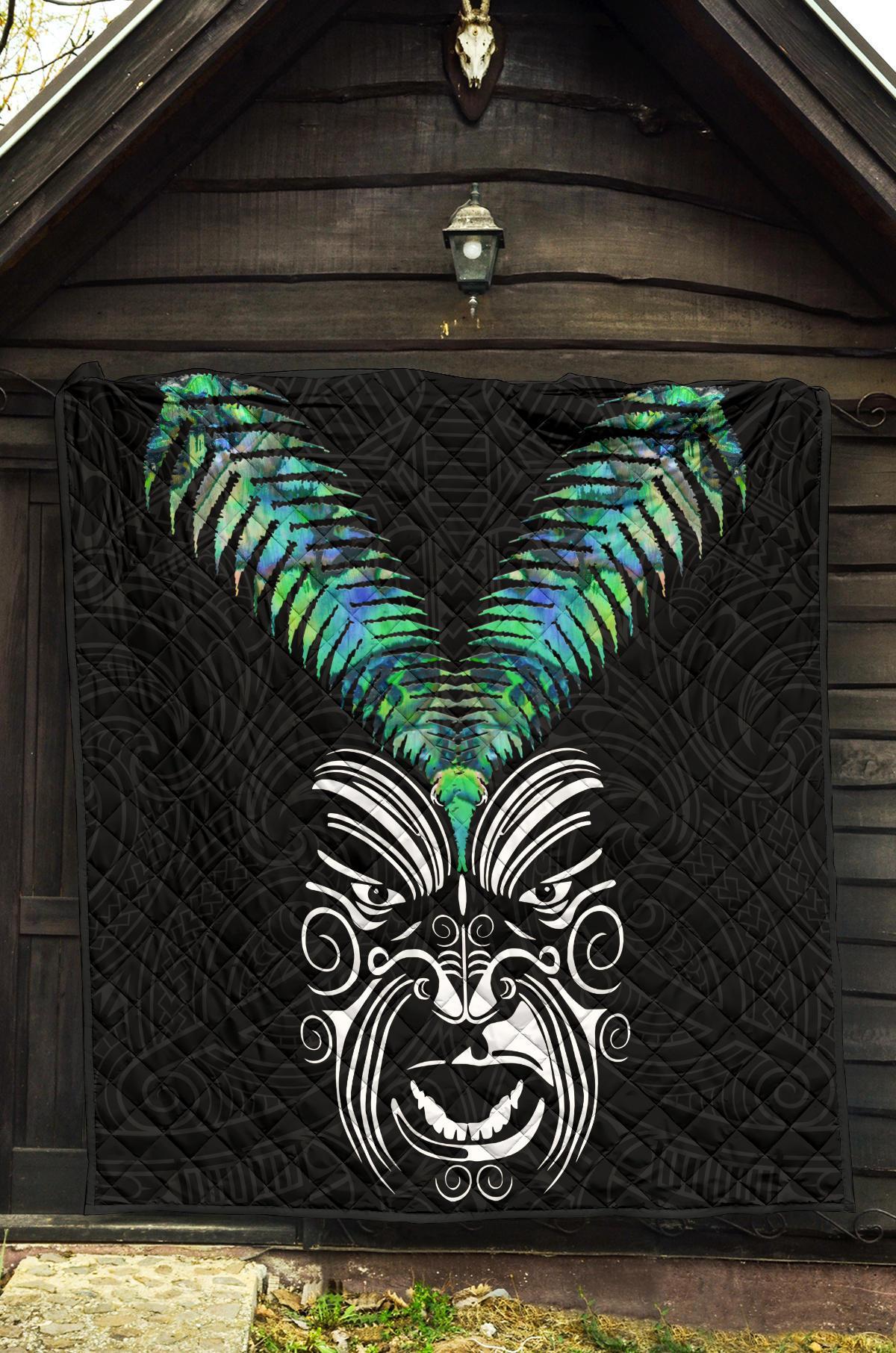 New Zealand Maori Moko Premium Quilt Paua Shell - Vibe Hoodie Shop