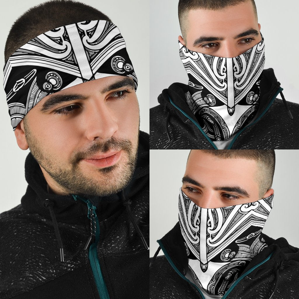 New Zealand Maori Koru Bandana 3 Pack - White - Vibe Hoodie Shop