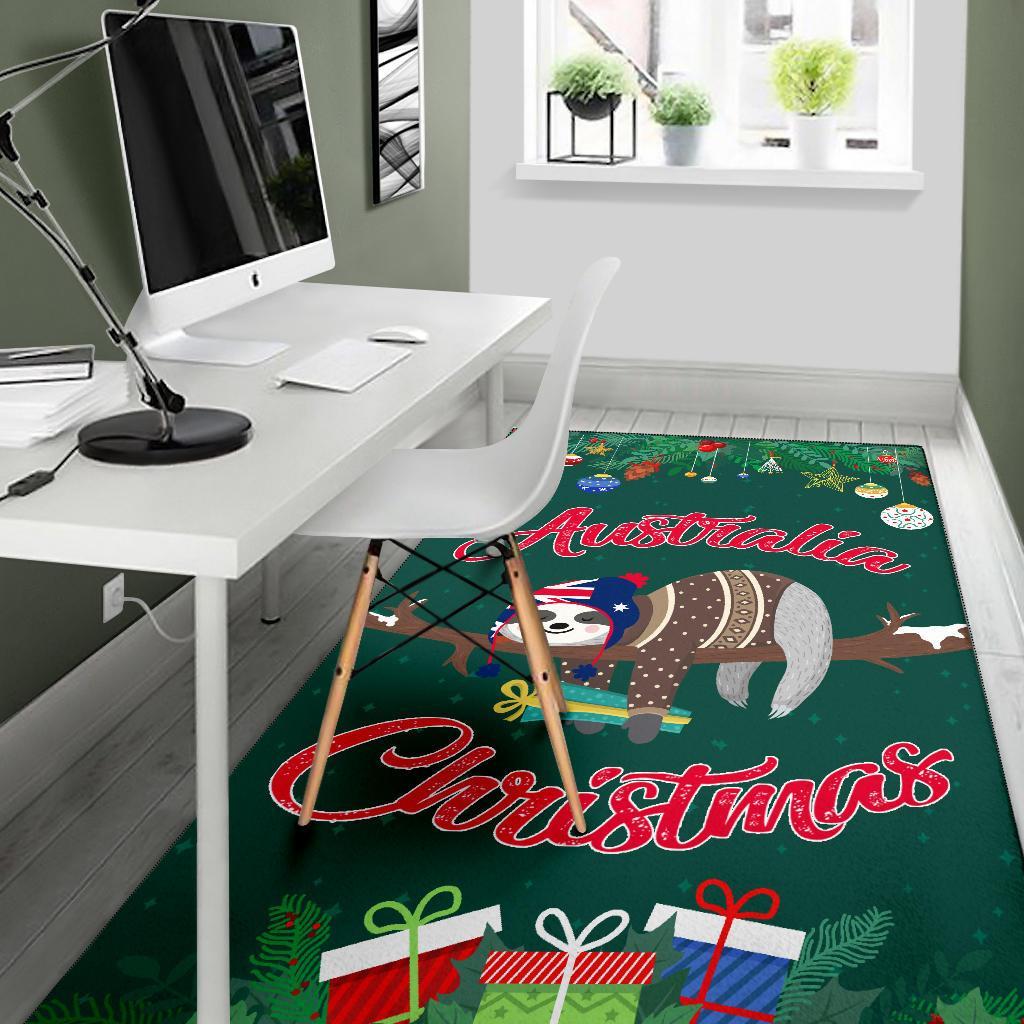 Australia Christmas Area Rug Green - Merry Christmas - Vibe Hoodie Shop