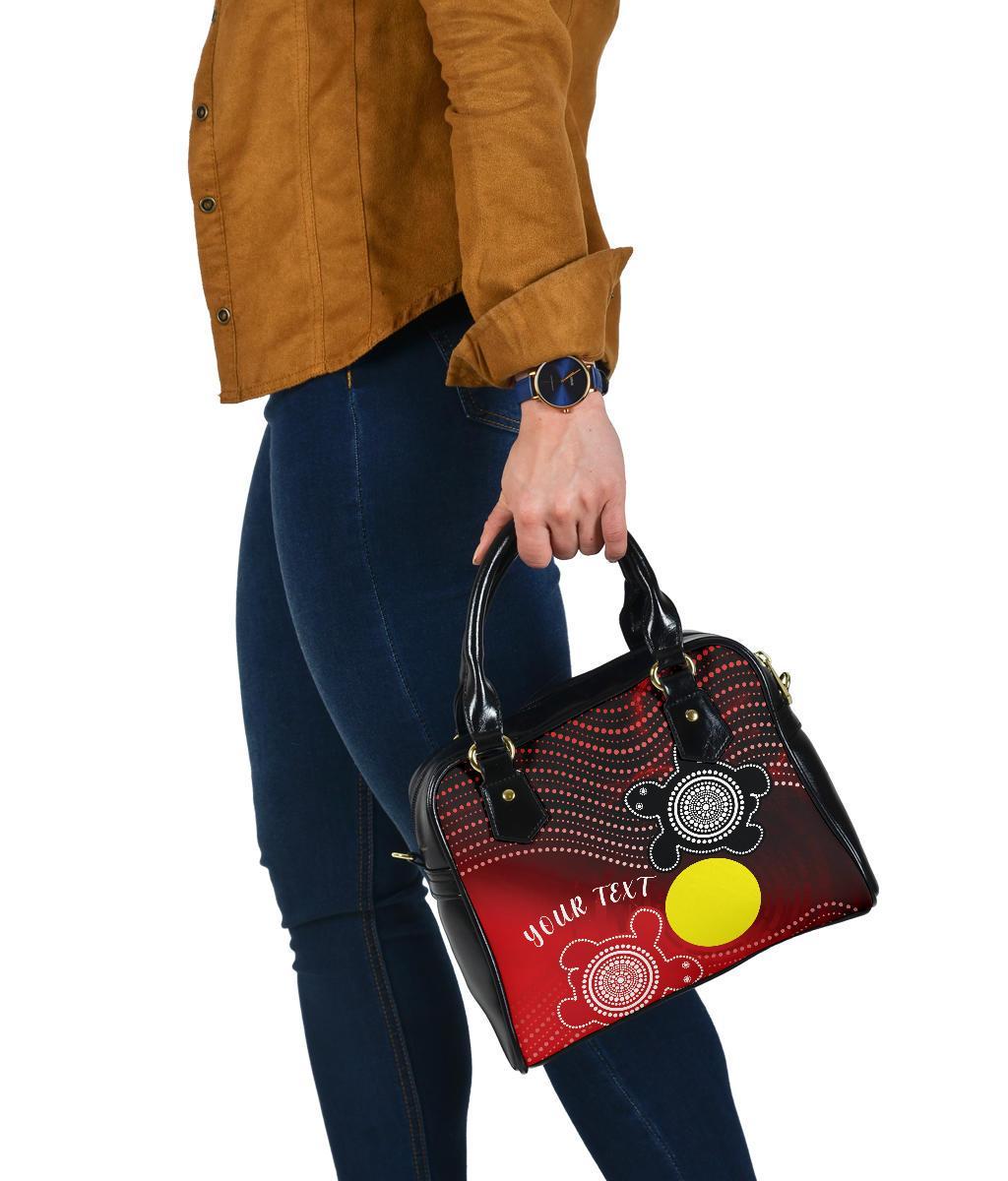 Custom Aboriginal Shoulder Handbag - Indigenous Circle Dot Painting Style - - Vibe Hoodie Shop
