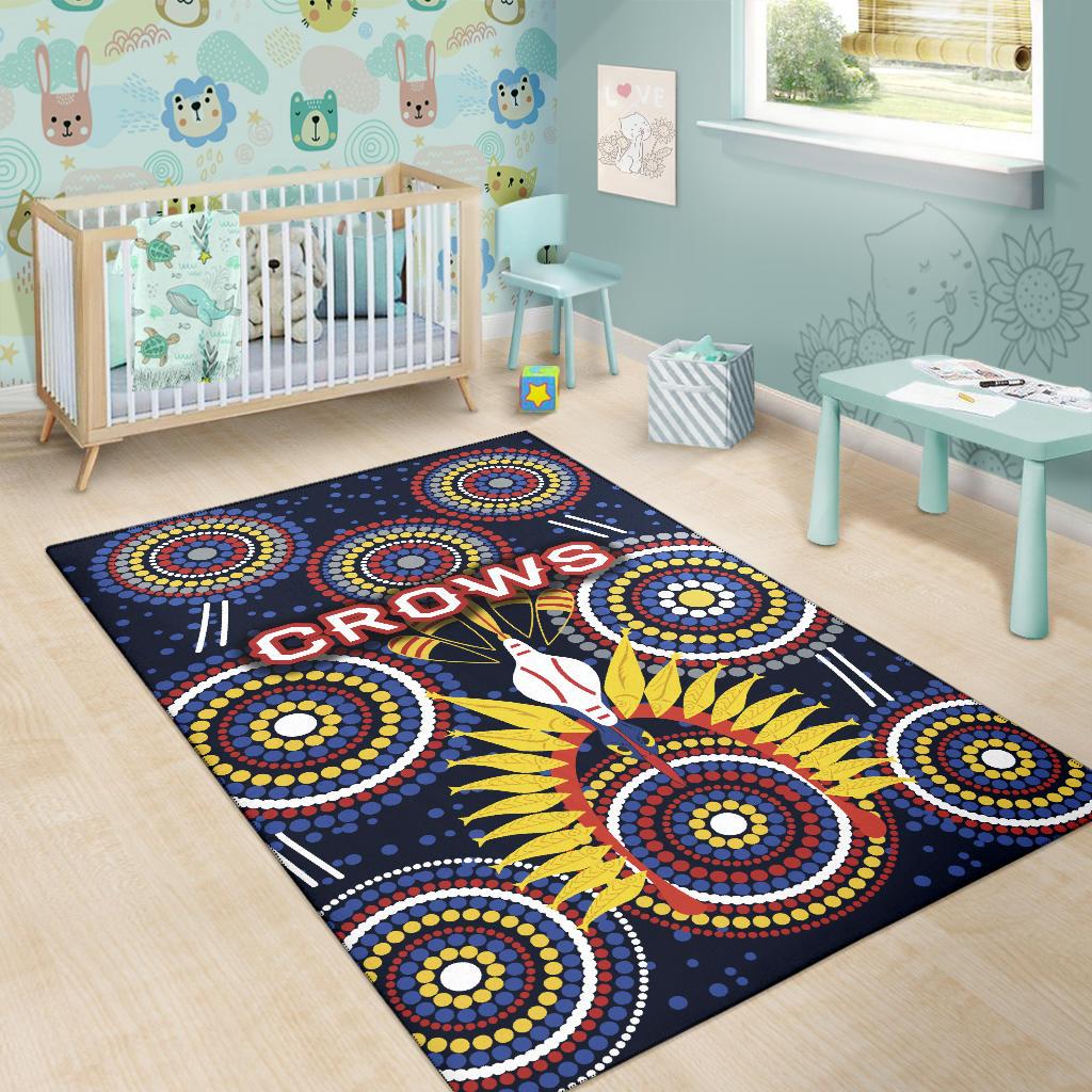 Adelaide Area Rug Original Indigenous Crows - Vibe Hoodie Shop