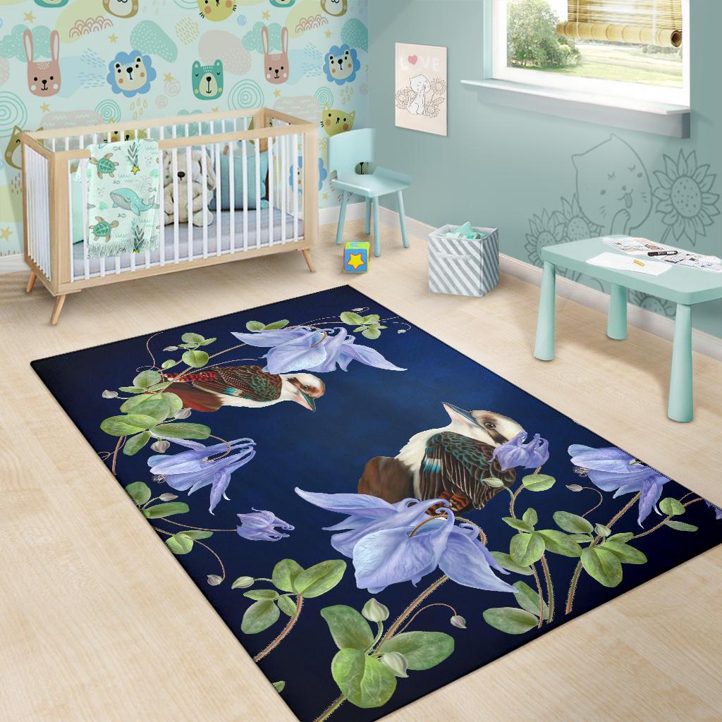 Australia Area Rug - Kookaburra Rug Royal Bluebell - Vibe Hoodie Shop