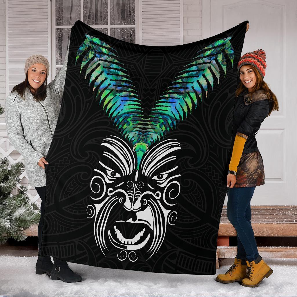 New Zealand Maori Moko Premium Blanket Paua Shell - Vibe Hoodie Shop