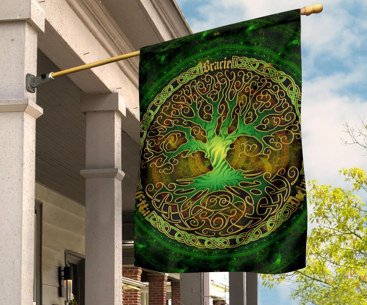 Celtic Flag - Celtic Tree (Green) - Vibe Hoodie Shop