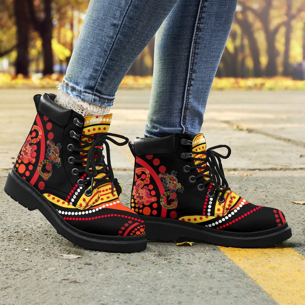 aboriginal-all-season-boots-couple-aboriginal-lizards